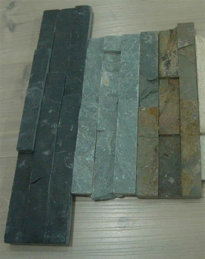 Azulejos de piedra de pila negra
