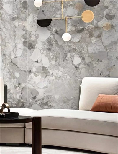 Azulejos de pared de mármol gris