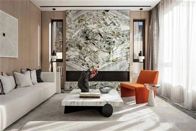 Muro de acento de piedra natural