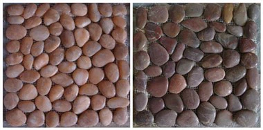 Mosaico de piedra de guijarros