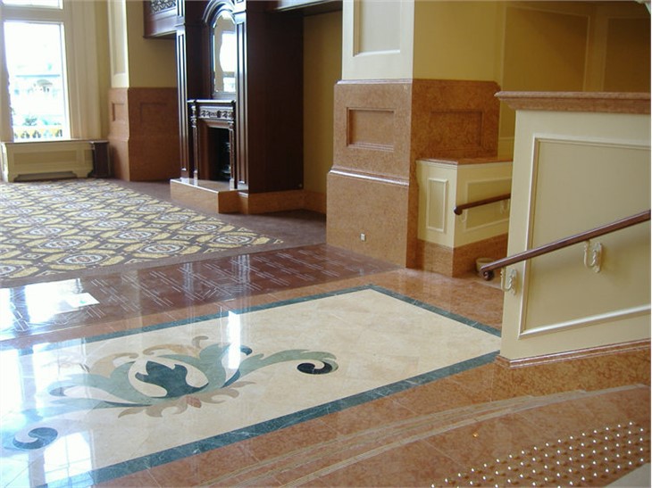 Medallones de piedra de chorro de agua