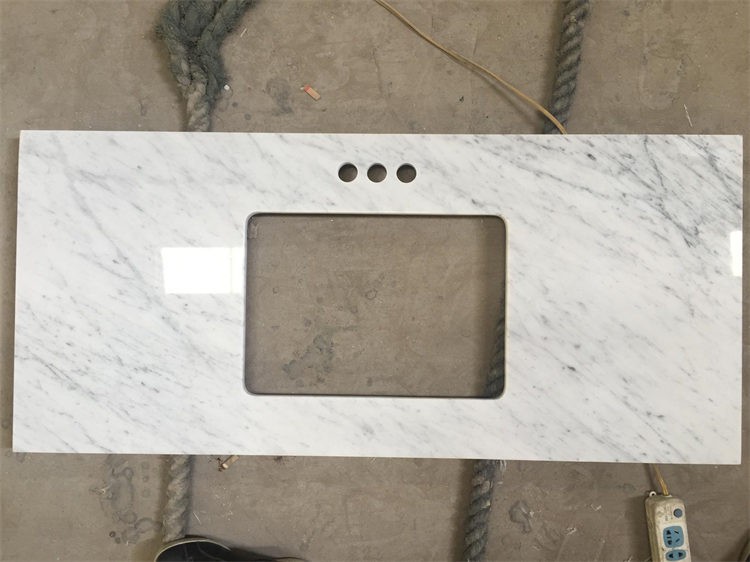 Encimera de mármol blanco de Carrara italiano