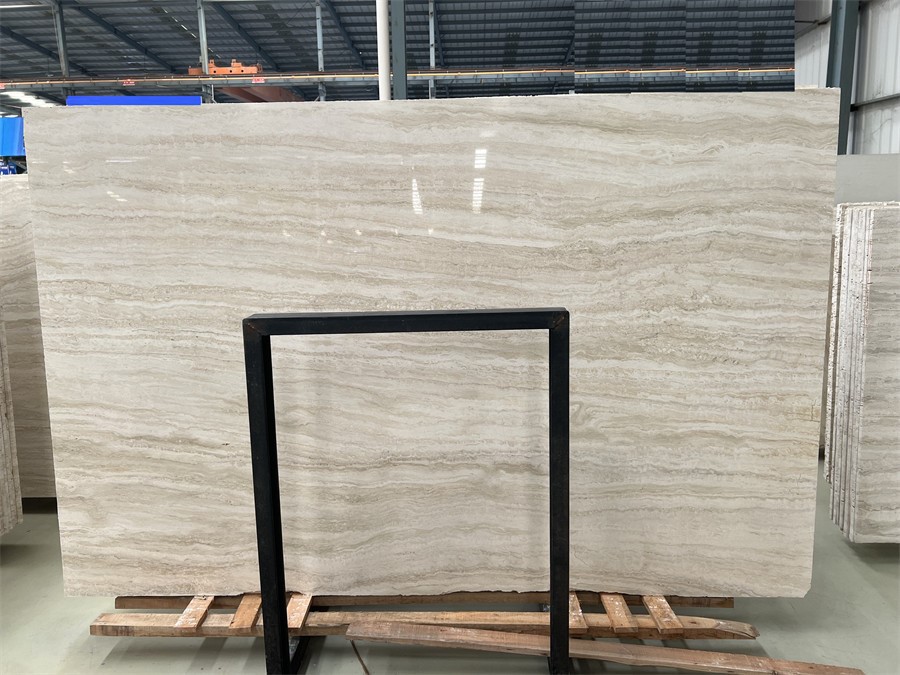 super white travertine stone slab 