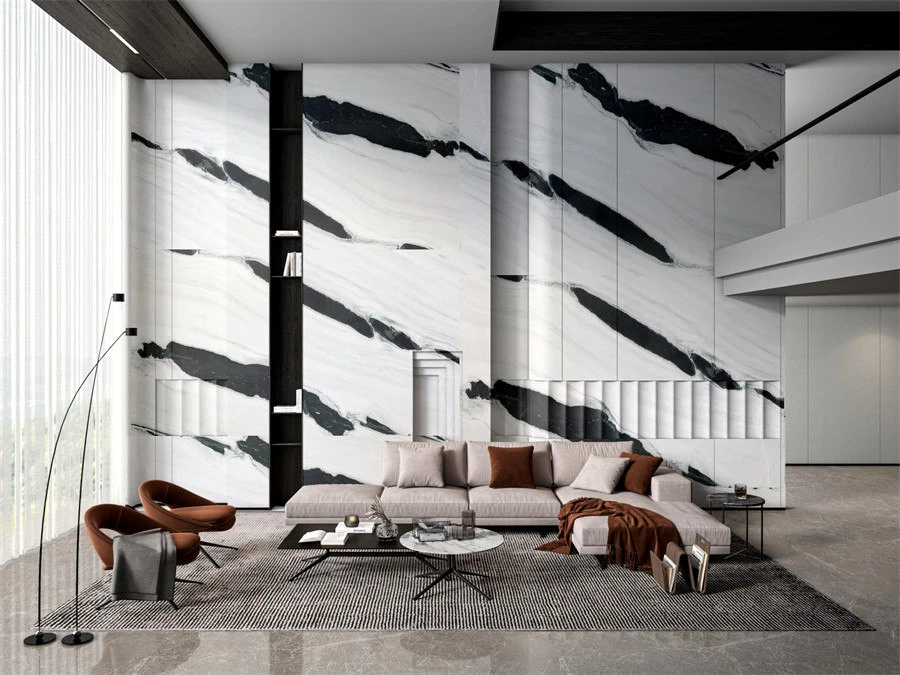 Panda white marble interior wall