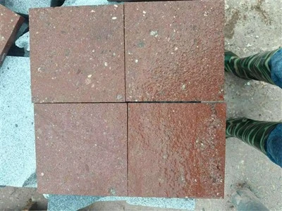 Azulejos de pórfido rojo antideslizantes para espacios públicos al aire libre