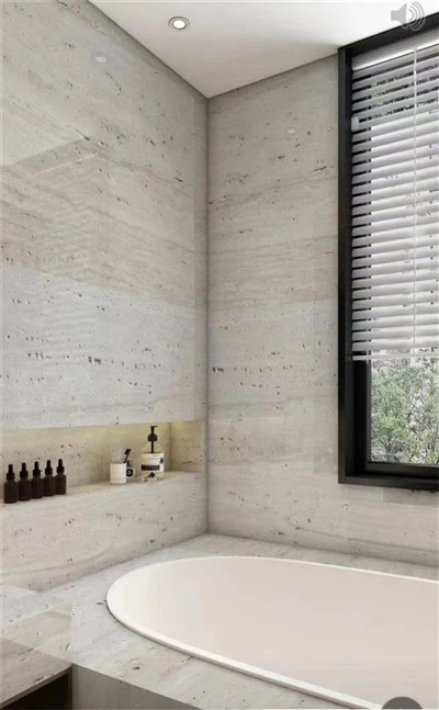 Baños de lujo en travertino